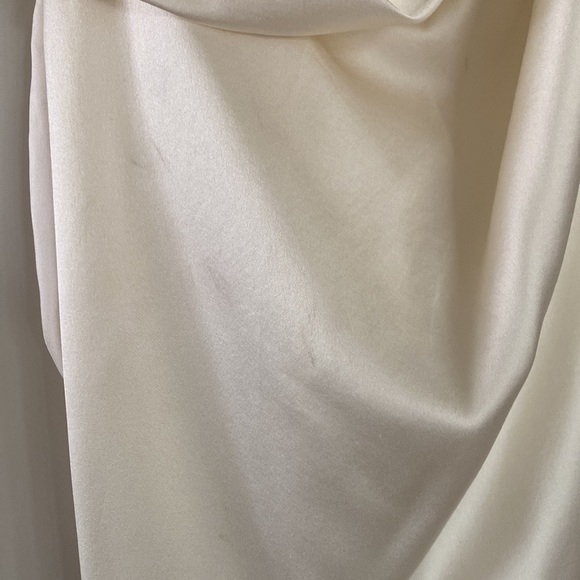Michelle Mason STRAPPY WRAP GOWN WITH COWL - IVORY - Picture 9 of 13